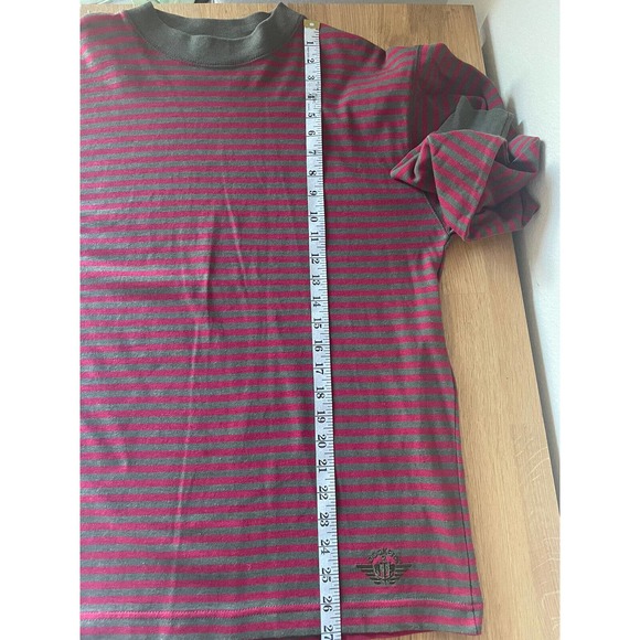 Vintage Dockers Levi’s Stripped Long Sleeve Brown‎ and Red Shirt - Picture 6 of 10